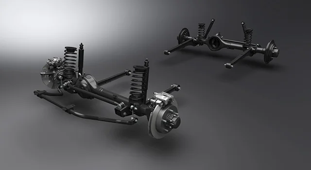 SUSPENSION: 3-LINK RIGID AXLE WITH COIL SPRING