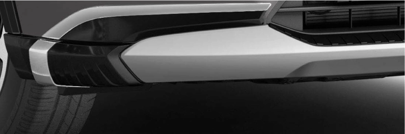 Front Bumper Extender (Black + Chrome)