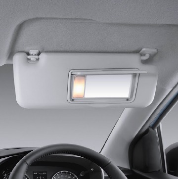 Sun Visor with Ticket Holder and Illumination Lamp