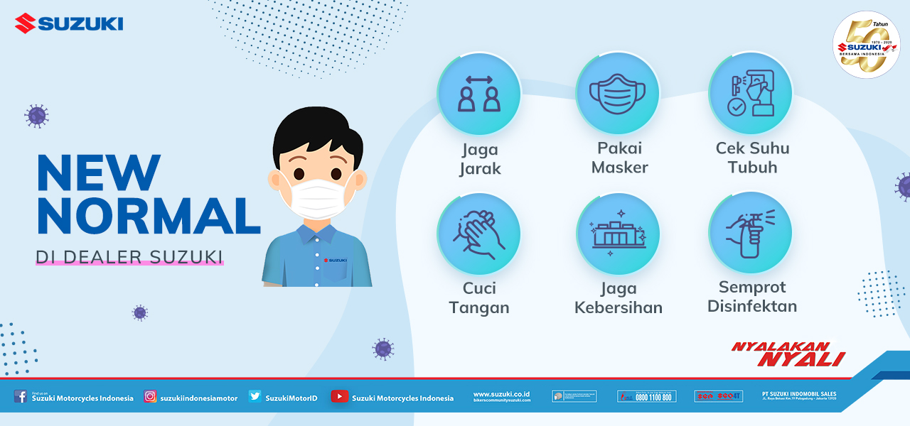Maksimalkan Pelayanan Di Indonesia Suzuki Terapkan Protokol Kesehatan Di Jaringan Diler Sepeda Motor Suzuki Indonesia